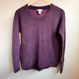 Burgundy Athleta Coaster Luxe Waffle Sweatshirt